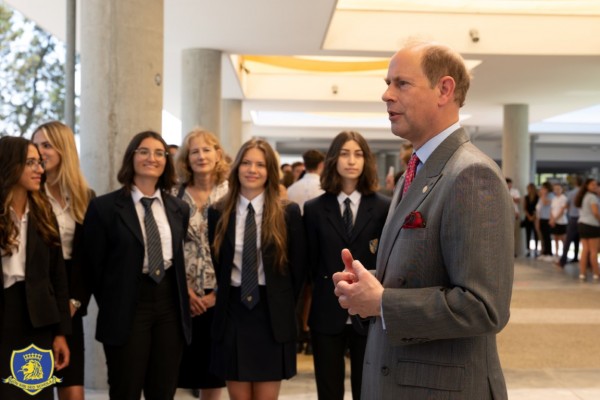 English School students and staff welcomed the Earl of Wessex during his official visit to Cyprus